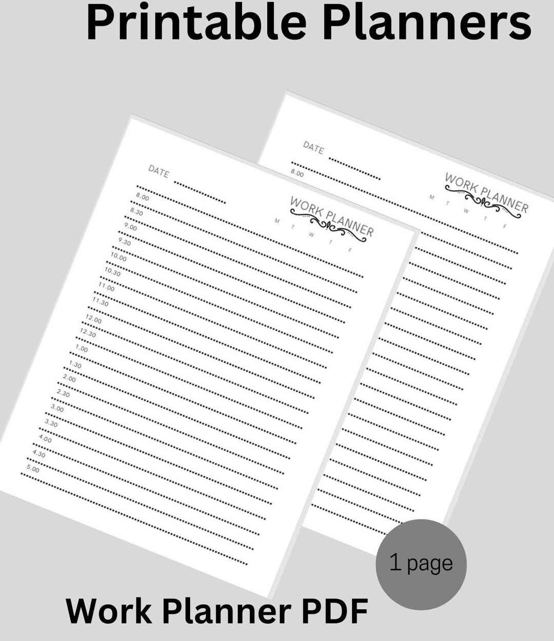 Daily Work Planner - Etsy