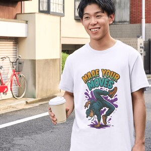 Retro Breakdance Streetwear T Shirt I Aesthetic T Shirt I Modern Graphic T Shirt I Hip Hop Style T Shirt