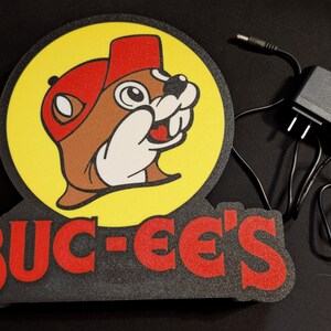 Gas Station Beaver LED Lightbox - 3D Printed Night Light / Desk Lamp image 2