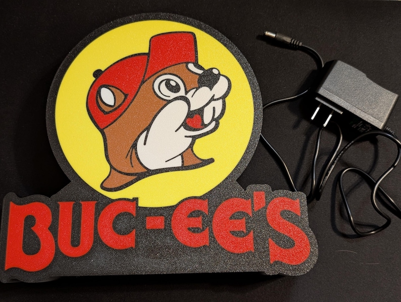 Gas Station Beaver LED Lightbox - 3D Printed Night Light / Desk Lamp image 2
