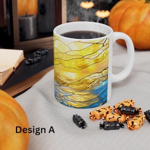 Ocean Waves Ceramic Mug, Artful Drinkware for Beach Lovers Mug, Perfect Gift for Ocean Enthusiasts Mug, Home Decor Mug, Coastal Coffee Cup