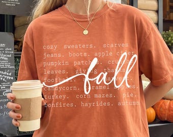 Comfort Colors Fall Definition Shirt - Cute Retro Fall Vibes Shirt - Fall Quote Shirt - Fall description Tshirt - Retro Minimalist Cozy Tee
