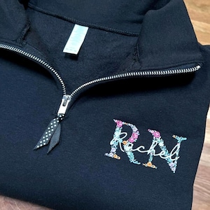 Flower Quarter Zip - Etsy