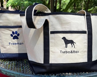 ALANUI LWNA009R25KNI0016E00 関税送料込 Monogrammed Navy Canvas Pet Carrier, Dog Carrier, Cat