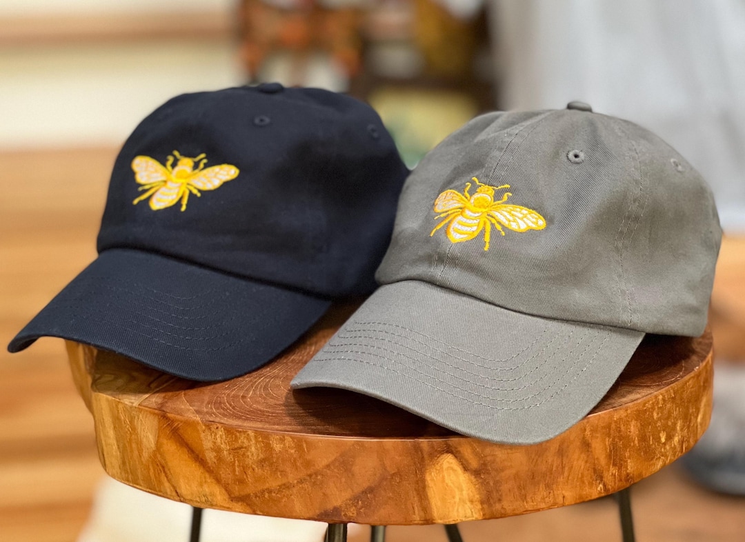 Embroidered Bee Cap: Pigment-dyed Cotton Twill Hat - Etsy Canada