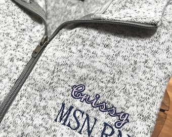 Embroidered Medical Fleece Jacket: Personalized Name & Credentials
