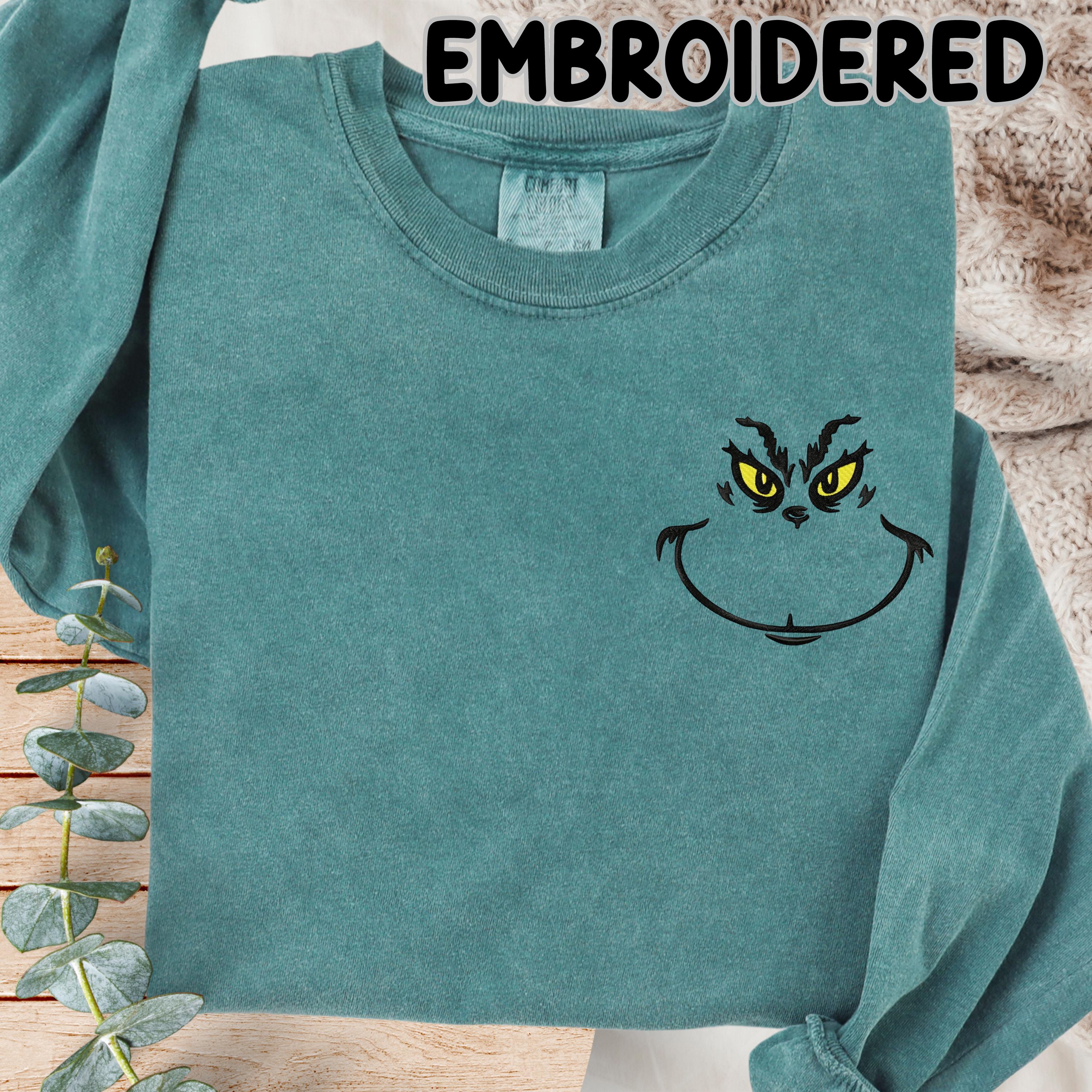Embroidery Grinch Shirt