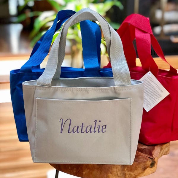 Personalized Embroidered Lunch Tote: Insulated Cooler Bag with Custom Name