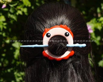 Ponyo Inspired Studio Ghibli Hair Stick Barrette | Hair Clip | Hair Pin | Hand Painted