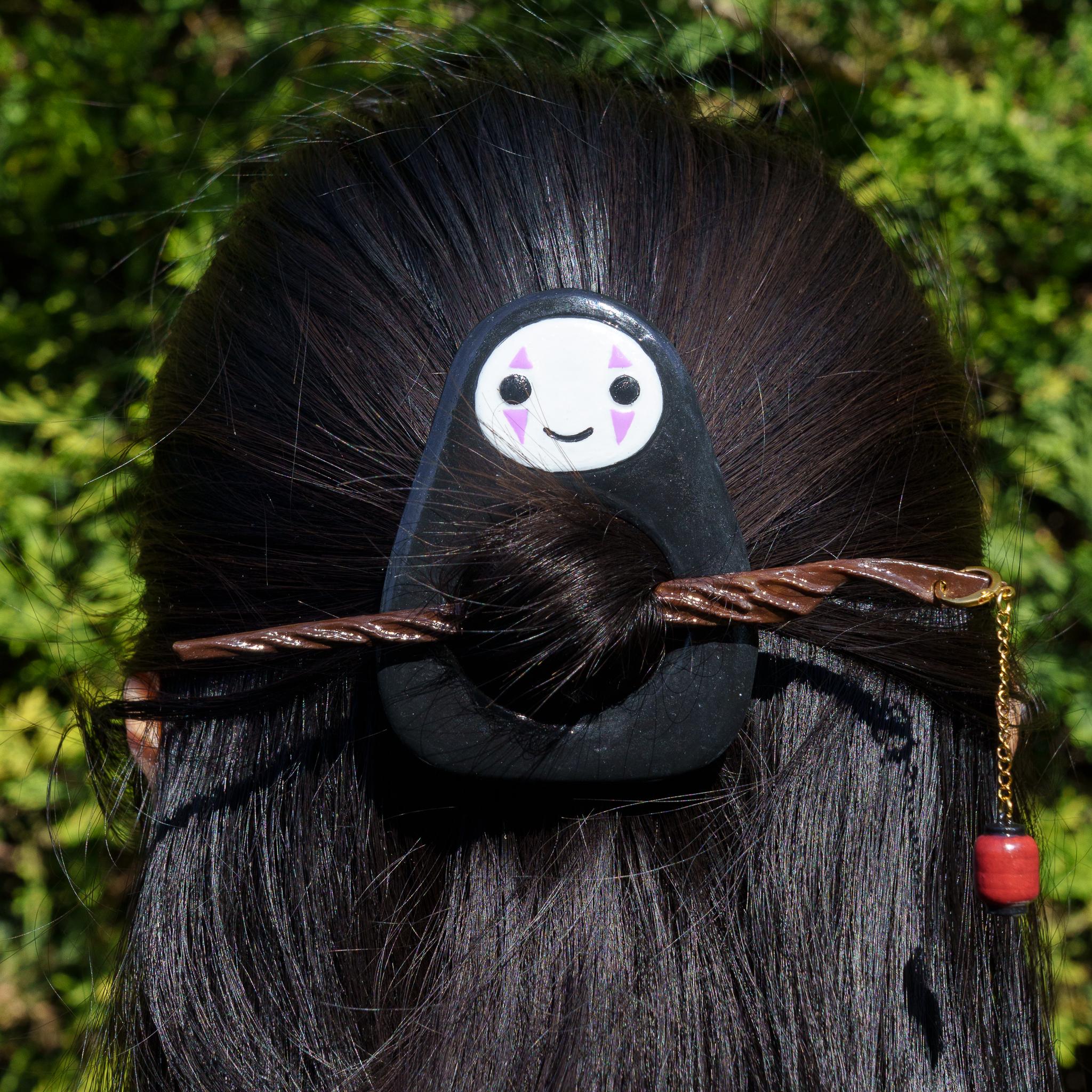 No-face Inspired Studio Ghibli Hair Stick Barrette | Hair Clip