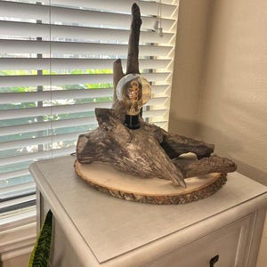 Rustic Natural Wood Lamp – Unique and Handcrafted Piece