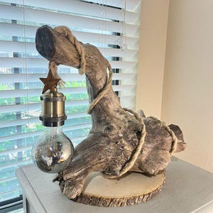 Driftwood table lamp