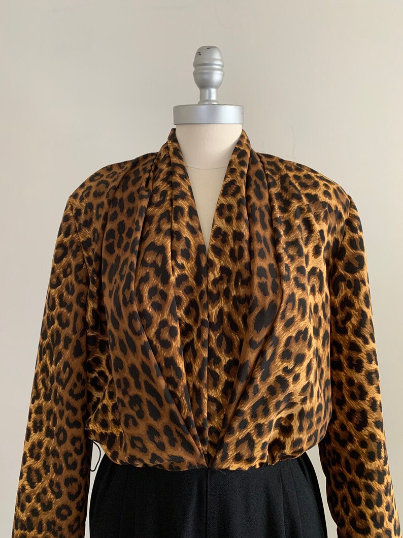 1990s Leopard Print Jumpsuit / 90s High Waist Pleated Jumpsuit - Etsy