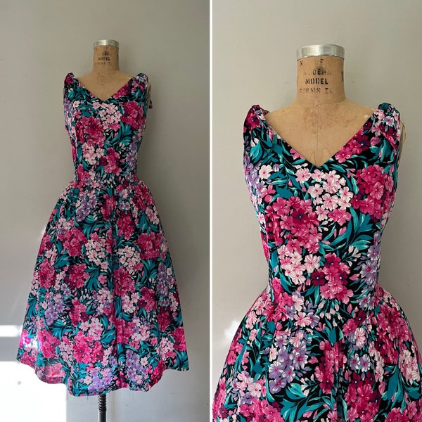 1980er Jahre Sommerkleid aus Baumwolle | 80er Sommerkleid