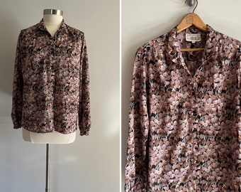 1970s “Amanda” by The Limited Floral Blouse | 70s Floral Top