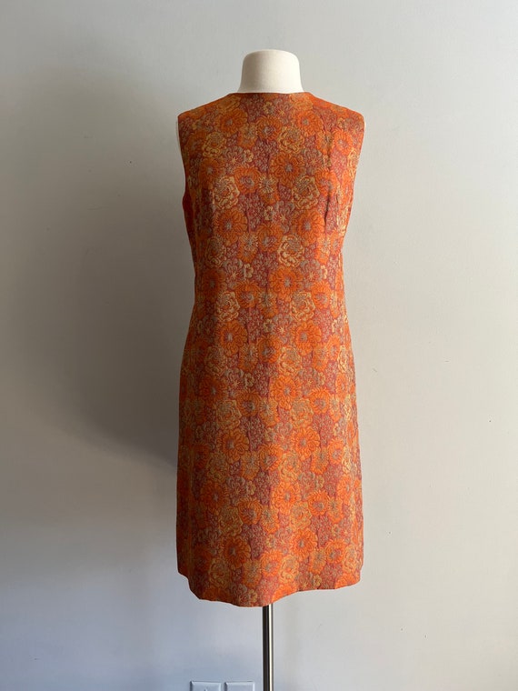 1960s L’Aiglon Metallic Jacquard Dress and Jacket… - image 10