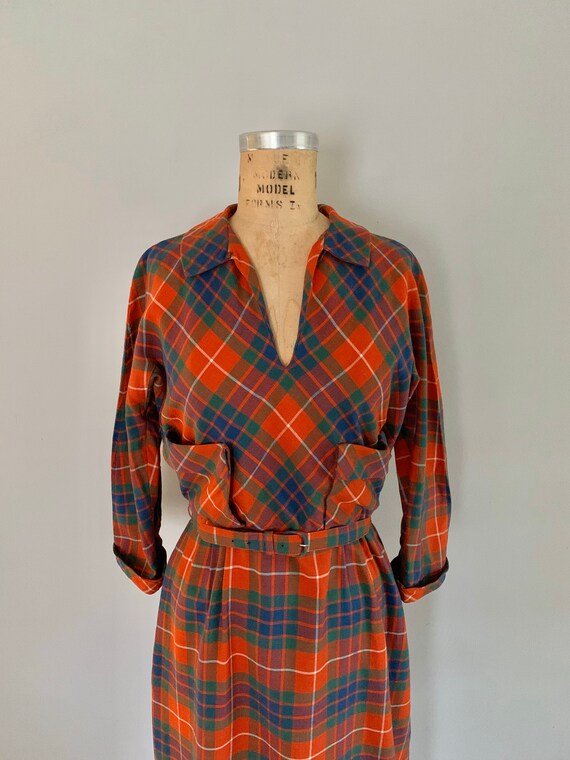 Vintage 1950s Dress / 50s Peck and Peck, NY Plaid… - image 7