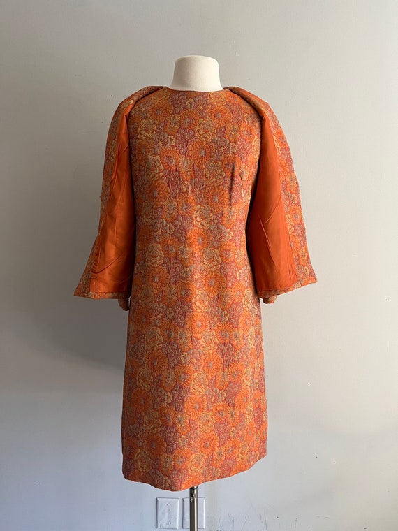 1960s L’Aiglon Metallic Jacquard Dress and Jacket… - image 6