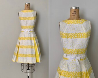 1960s Pat Premo Dress/ 60s Floral Dress