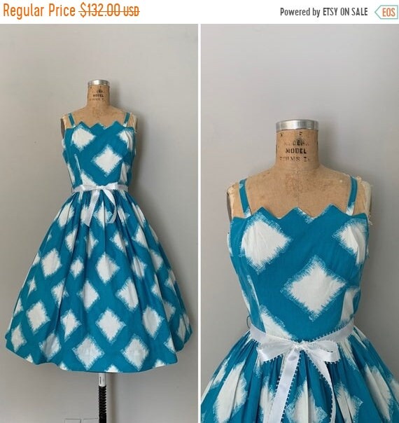 Clearance 1950s Gay Gibson Sundress / 50s Cotton S