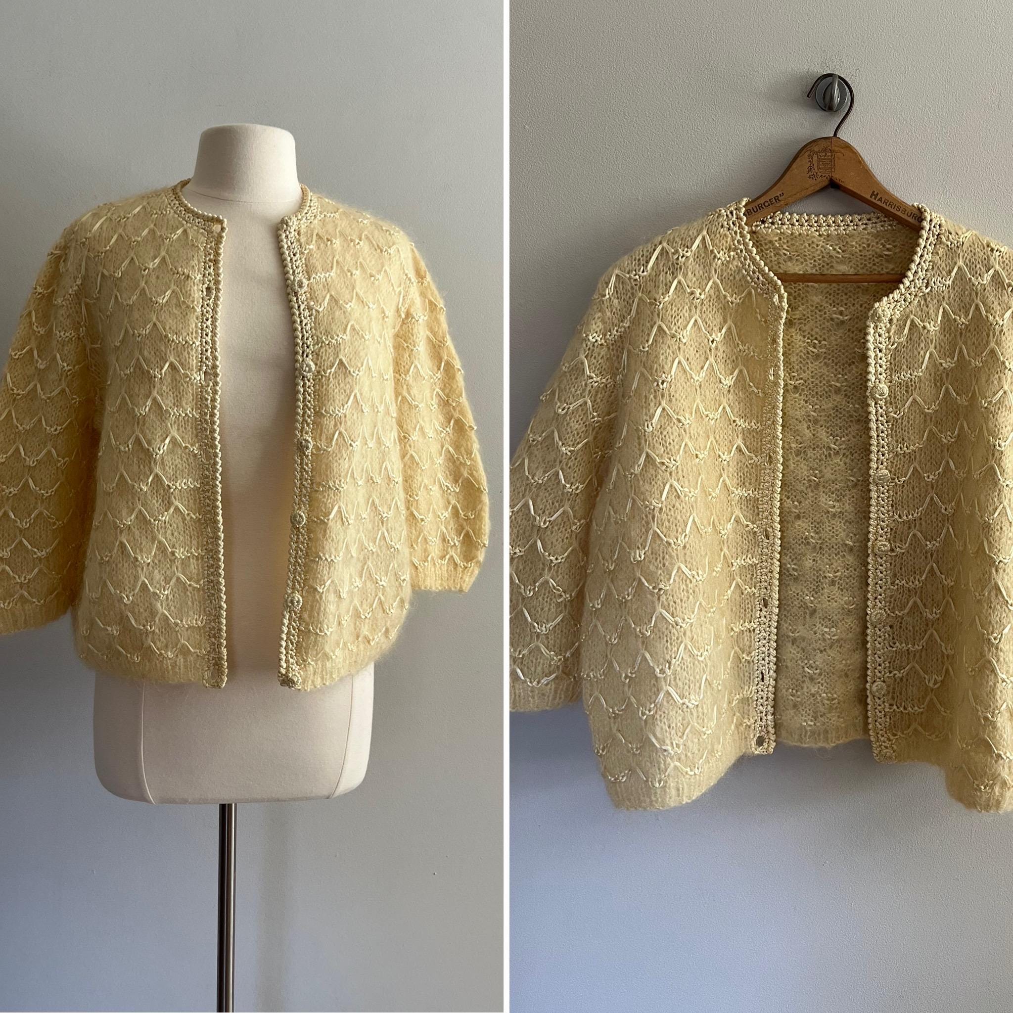 60s Fargo lace up mohair knit ヴィンテージ品