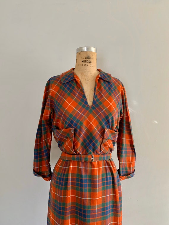 Vintage 1950s Dress / 50s Peck and Peck, NY Plaid… - image 3