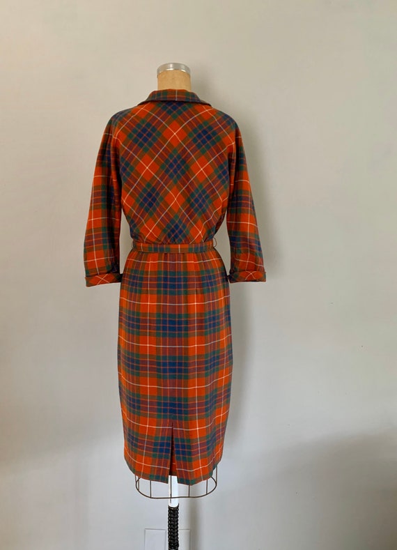 Vintage 1950s Dress / 50s Peck and Peck, NY Plaid… - image 4