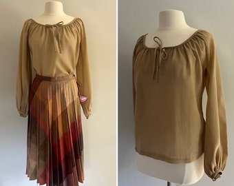 1970s Chessa Davis Peasant Blouse l 70s Peasant Top