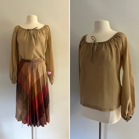 1970s Chessa Davis Peasant Blouse l 70s Peasant T… - image 1