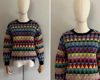 Vintage 1990s Multi Colored Wool Pullover