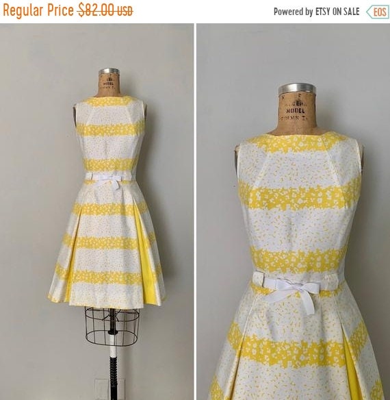 Clearance 1960s Pat Premo Dress/ 60s Floral Dress