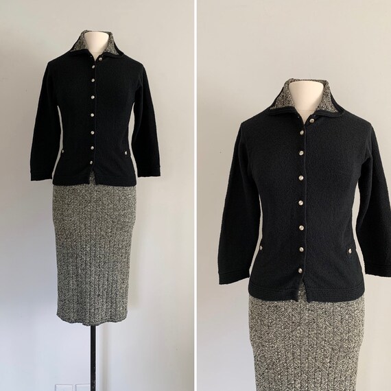 1940/50s Gloria Knitwear Wool Knit Suit / 40s/50s