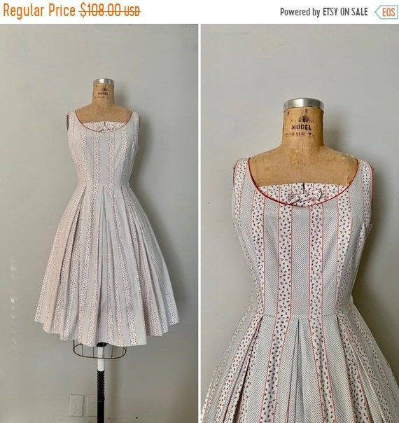 Clearance 1950s L'Aiglon Dress / 1950s Small Flora