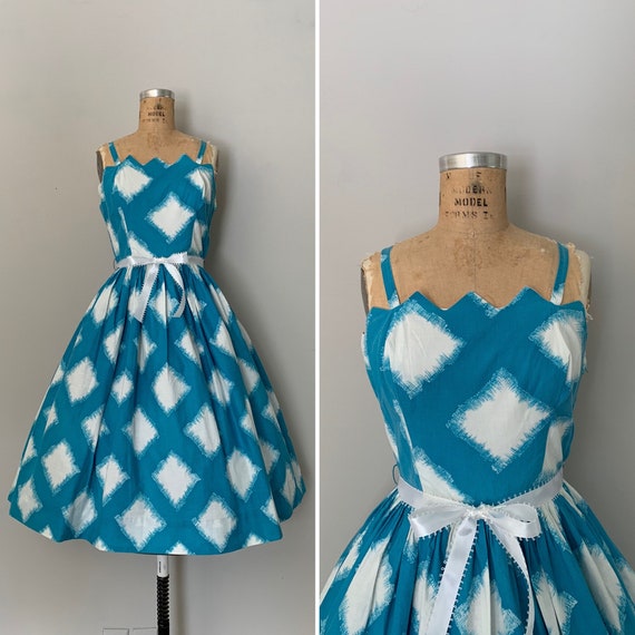1950s Gay Gibson Sundress / 50s Cotton Sundress wi
