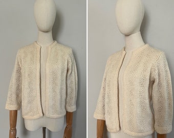 1960s Dalton Sweater | 60s Open and Cropped Cardigan