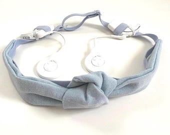 KNOTTED Cochlear Implant and Hearing Aid Headbands - Adjustable sizing - Non slip grip - Retention - Processor - Stylish
