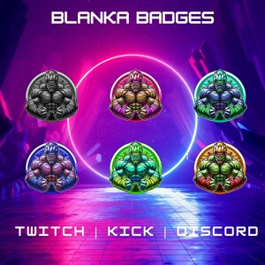 6 Twitch Sub Badges | Anime Badges | Character Badges | Kawaii Badges | Streaming Badges | Twitch Graphics For Streamers.