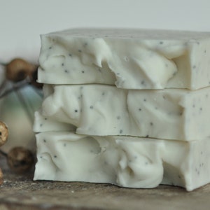 Peppermint Lavender Soap  - Poppy Seeds - Essential Oils - Organic Shea Butter - Dot 2 Dot