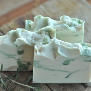 Rosemary Mint Soap Natural Artisan Soap Essential Oil Soap Organic Shea Butter image 5