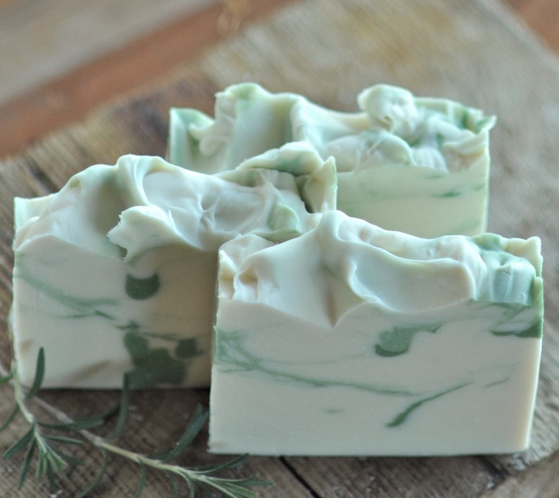 Rosemary Mint Soap Natural Artisan Soap Essential Oil Soap Organic Shea Butter image 5