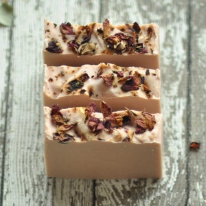 Rose Soap -  Artisan Soap - Natural Soap - Handmade Soap - Organic Shea Butter - Coming Up Roses