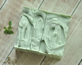 Peppermint Spearmint Soap  - Mint to Be - Vegan Soap -  Artisan Soap - Shea Butter Soap - Mint to Be