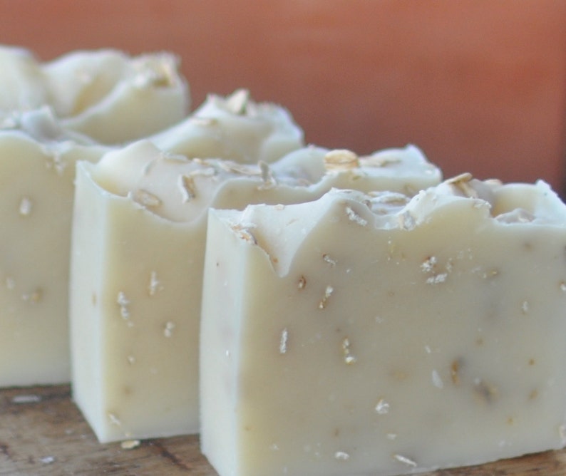 Lavender Oatmeal Soap Organic Shea Butter Soap Exfoliating Soap Artisan Soap image 3