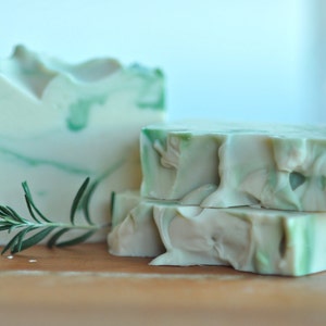 Rosemary Mint Soap Natural Artisan Soap Essential Oil Soap Organic Shea Butter image 3