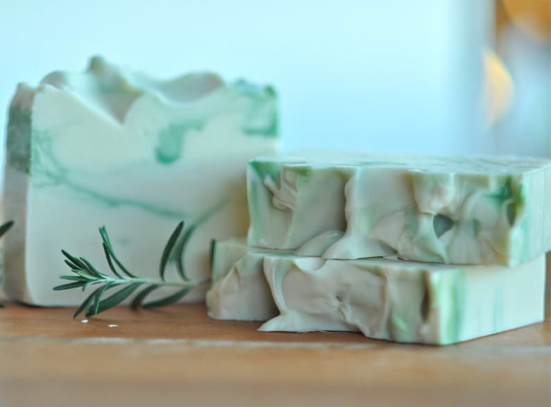 Rosemary Mint Soap Natural Artisan Soap Essential Oil Soap Organic Shea Butter image 3