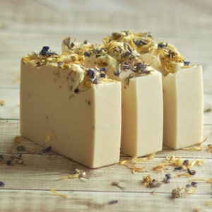 Lemon Cedarwood Soap with Lavender Essential Oil Soap Shea Butter Handmade Happiness image 3