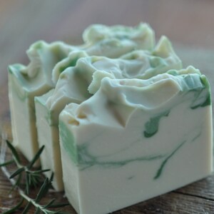 Rosemary Mint Soap Natural Artisan Soap Essential Oil Soap Organic Shea Butter image 4