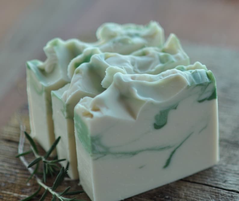 Rosemary Mint Soap Natural Artisan Soap Essential Oil Soap Organic Shea Butter image 4