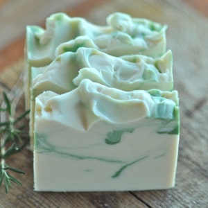 Rosemary Mint Soap Natural Artisan Soap Essential Oil Soap Organic Shea Butter image 2