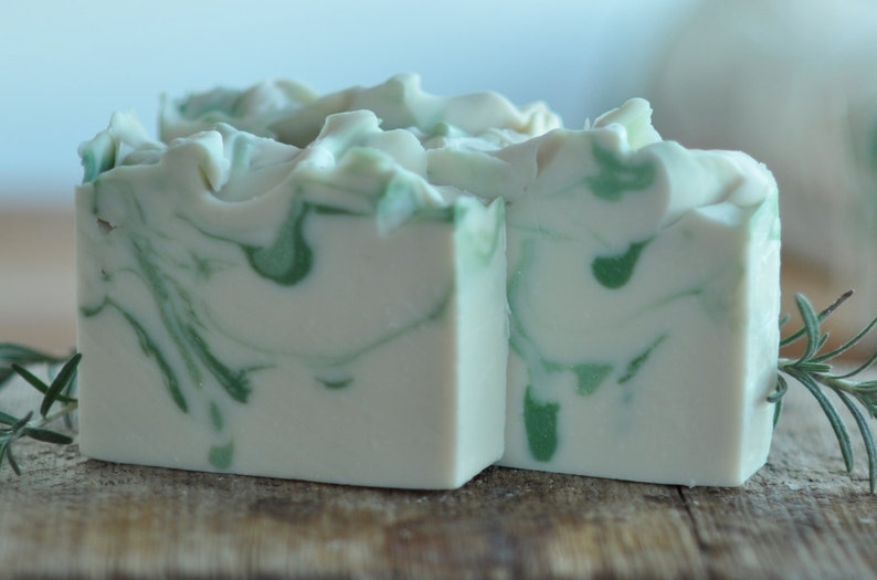 Rosemary Mint Soap Natural Artisan Soap Essential Oil Soap Organic Shea Butter image 1